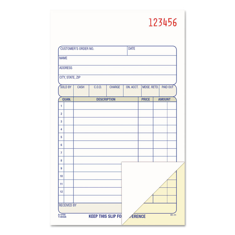 TOPS BUSINESS FORMS-ABF DC3705