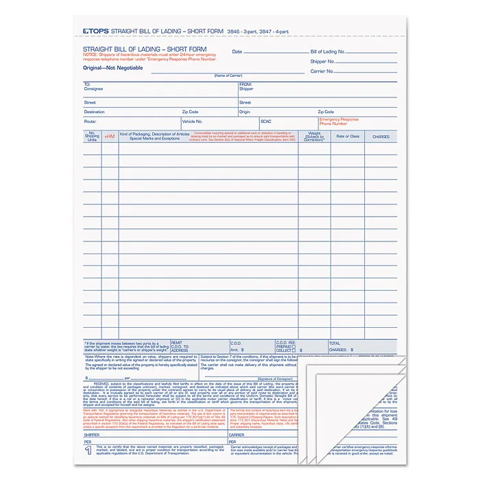 TOPS BUSINESS FORMS-TOP 3847