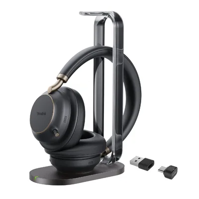 Yealink-BH76 PLUS WITH CHARGING STAND TEAMS BLACK USB-C/