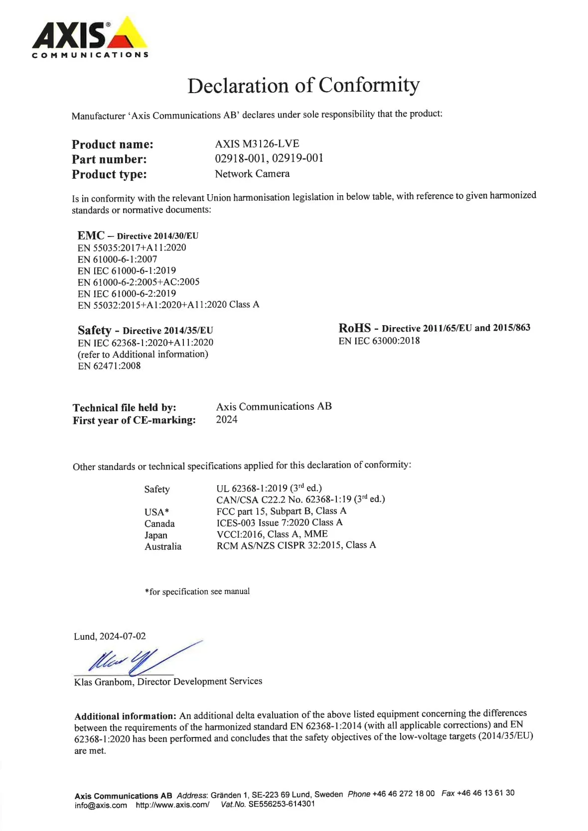 Axis Communications-02919-001